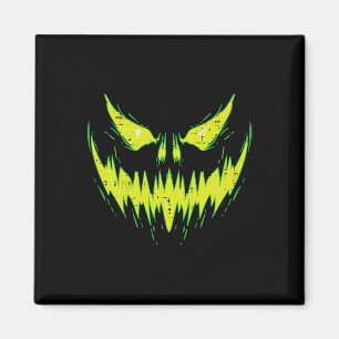 Scary Pumpkin Jack O Lantern Face Halloween Men Bo Magnet