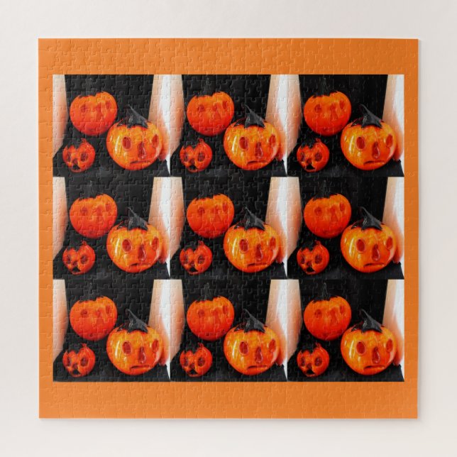 Scary pumpkins art jigsaw puzzle (Vertical)