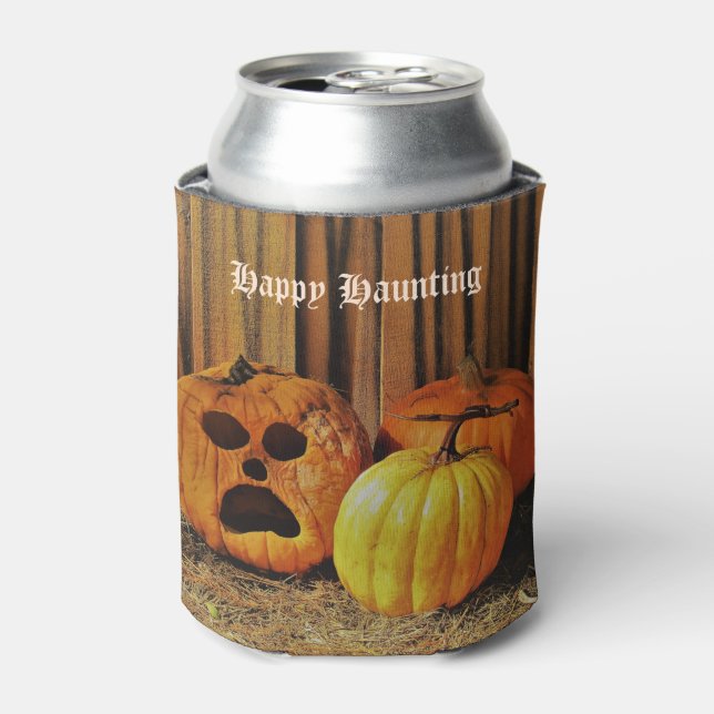 Scary Pumpkins Personalized Can Cooler (Can Front)