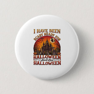 Scary Ready Halloween Haunted Castle Witch Pumpkin 2 Inch Round Button