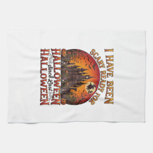 Scary Ready Halloween Haunted Castle Witch Pumpkin Kitchen Towel