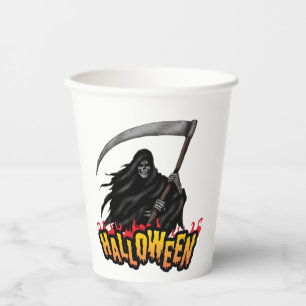 Scary Reaper Man Halloween    Paper Cups