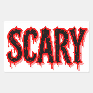 Scary – Red and Black Dripping Blood Gothic Horror Sticker