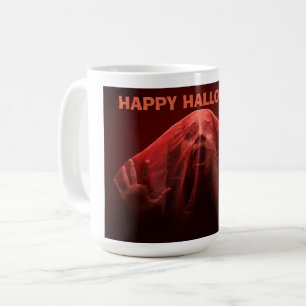 Scary Red Shroud Ghost Halloween Mug