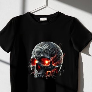 scary red Skull  T-Shirt