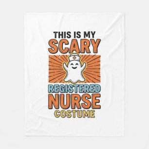 Scary Registered Nurse Costume Halloween Design_1 Fleece Blanket