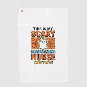 Scary Registered Nurse Costume Halloween Design_1 Golf Towel