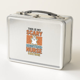 Scary Registered Nurse Costume Halloween Design_1 Metal Lunch Box