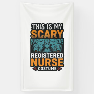 Scary Registered Nurse Costume Halloween Shirt Des Banner