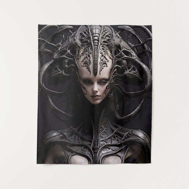 Scary Reptilian Alien Tapestry (Front)