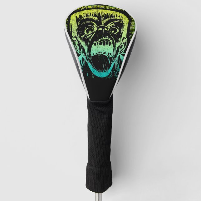 Scary Retro Frankenstien Movie Monster Comic Art Golf Head Cover (Front)