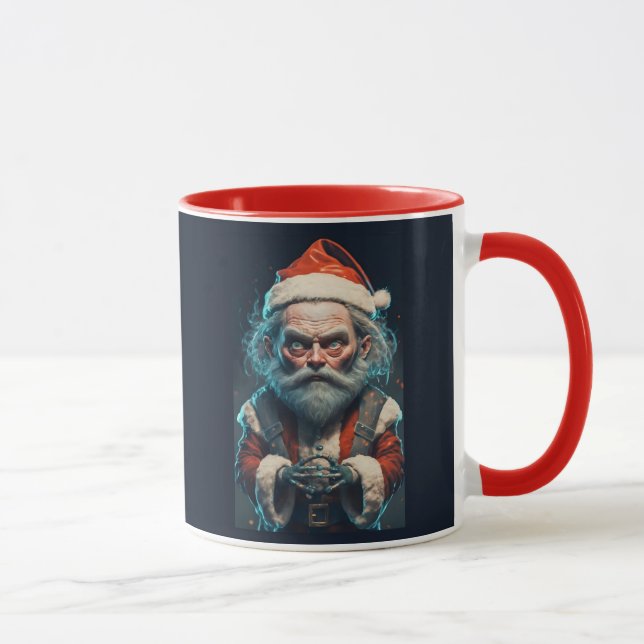 Scary Santa Claus Christmas Mug (Right)