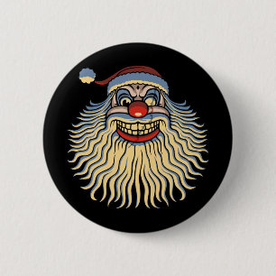 Scary Santa Clown 2 Inch Round Button