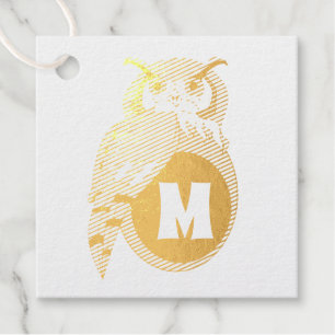 Scary Scop Owl Monogram Favour Tags