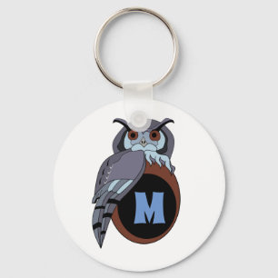 Scary Scop Owl Monogram Keychain