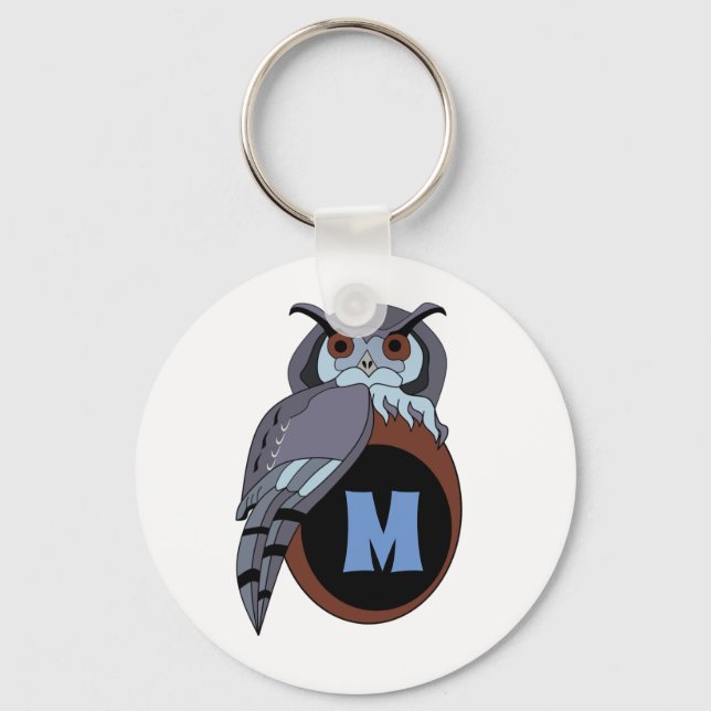 Scary Scop Owl Monogram Keychain (Front)