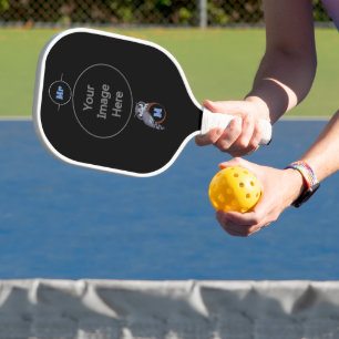 Scary Scop Owl Monogram Pickleball Paddle