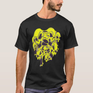 Scary screaming merged Skulls Best of Graphic T-Shirt