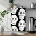 Scary Scull Black & White Pattern|Happy Halloween Kitchen Towel<br><div class="desc">Scary Scull Black & White Pattern|Happy Halloween</div>