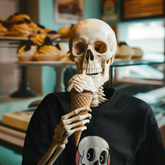 Scary Season Cartoon Skull Halloween  T-Shirt