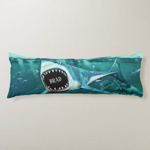 Scary Shark custom name body pillow