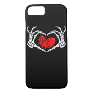 Scary Skeleton Hands And Red Heart Creepy Spooky V Case-Mate iPhone Case
