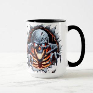 scary skeleton mug