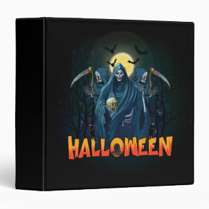 Scary Skeleton Night Halloween, My Halloween Mood. Binder
