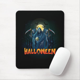 Scary Skeleton Night Halloween, My Halloween Mood. Mouse Pad