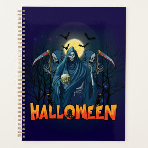 Scary Skeleton Night Halloween, My Halloween Mood. Planner