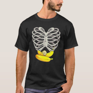 Scary Skeleton Women Halloween Skull Rib Cage Ban T-Shirt