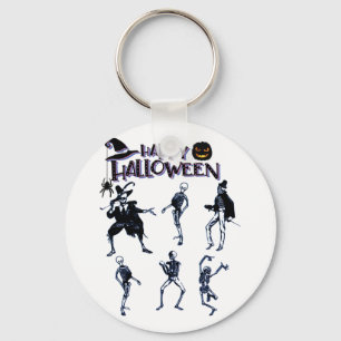Scary Skeletons Party Keychain