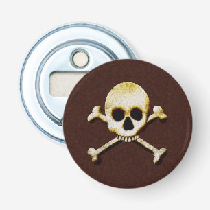 Scary Skull And Crossbones Poison Halloween Bottle Opener