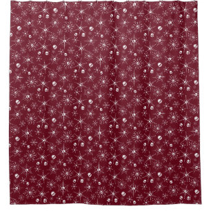 Scary skull Creepmas Christmas Snowflakes red