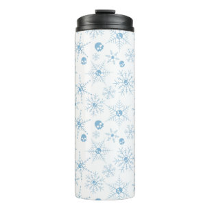 Scary skull Creepmas Christmas Snowflakes white Thermal Tumbler