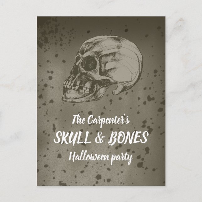 Scary Skull for Halloween Postcard (Front)