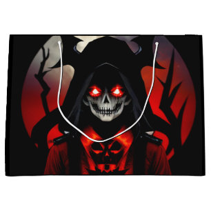 scary skull ghost Halloween Large Gift Bag
