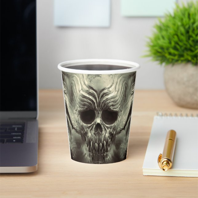 Scary Skull Paper Cups (Insitu)