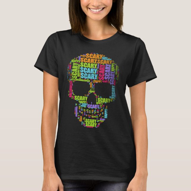 Scary Skull Scary Halloween T-Shirt (Front)