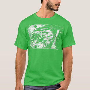 Scary skull wand wizard T-Shirt
