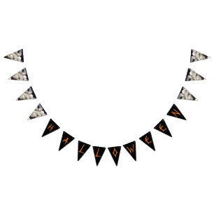 Scary Skulls with popping eyeballs  Bunting Flags