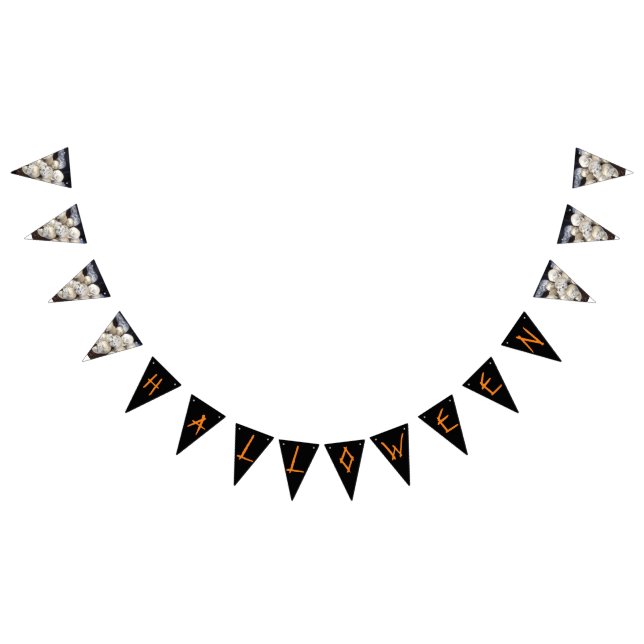 Scary Skulls with popping eyeballs  Bunting Flags (All)