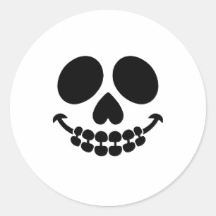 Scary smile. classic round sticker