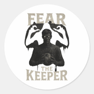 Scary Soccer Goalkeeper Horror Fear The Keeper Hal Classic Round Sticker