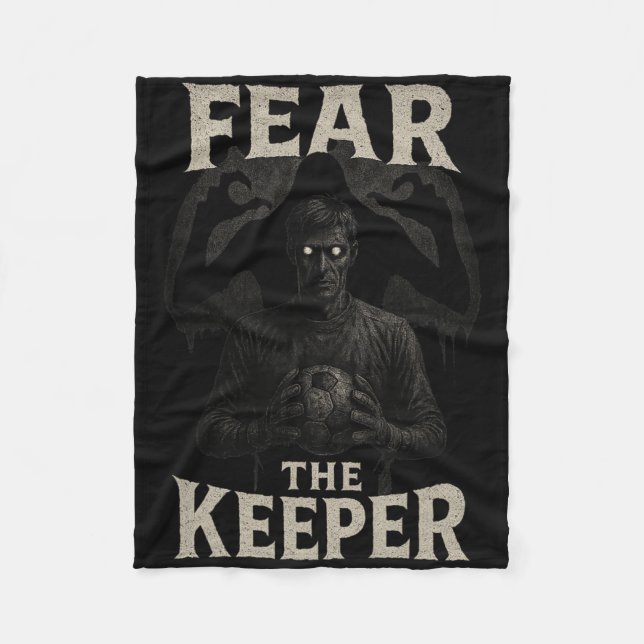 Scary Soccer Goalkeeper Horror Fear The Keeper Hal Fleece Blanket (Front)