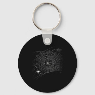 Scary Spider Web - Black Widow Halloween Keychain