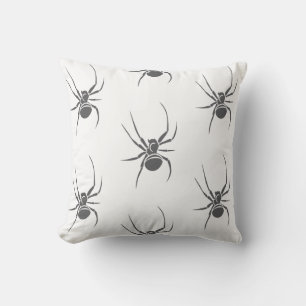 Scary Spiders Halloween Decor Throw Pillow