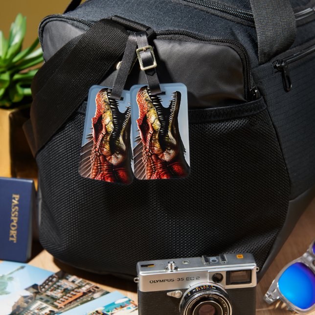 Scary Spinosaurus Dinosaur, Luggage Tag (Front & Back)