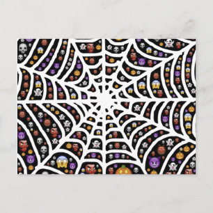 Scary Spooky Cobweb Collage Postcard