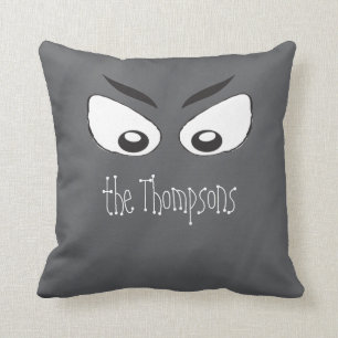 Scary Spooky Eyes Throw Pillow